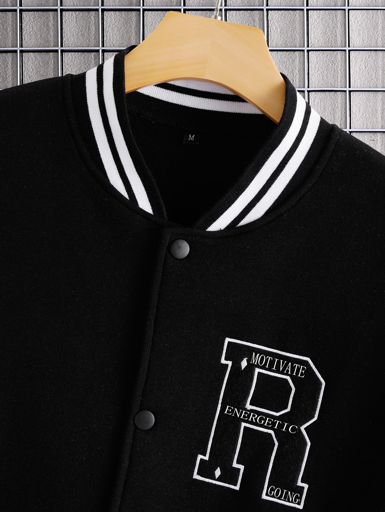 R Graphic Long Sleeve Bomber Jacket