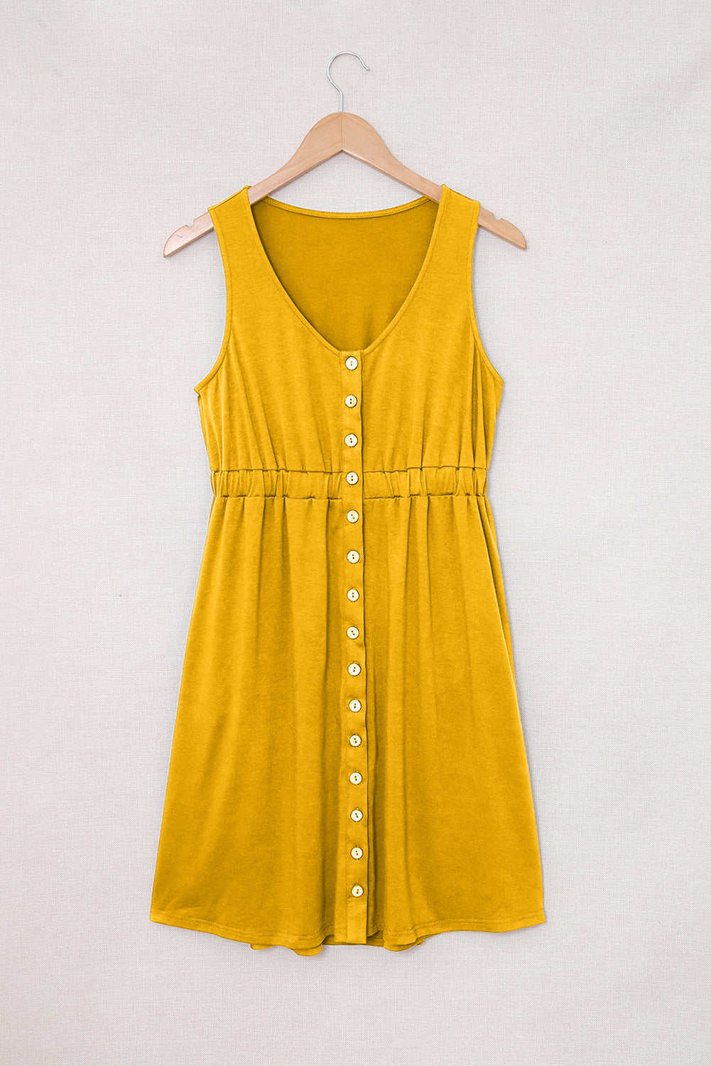 Sleeveless Button Down Mini Dress