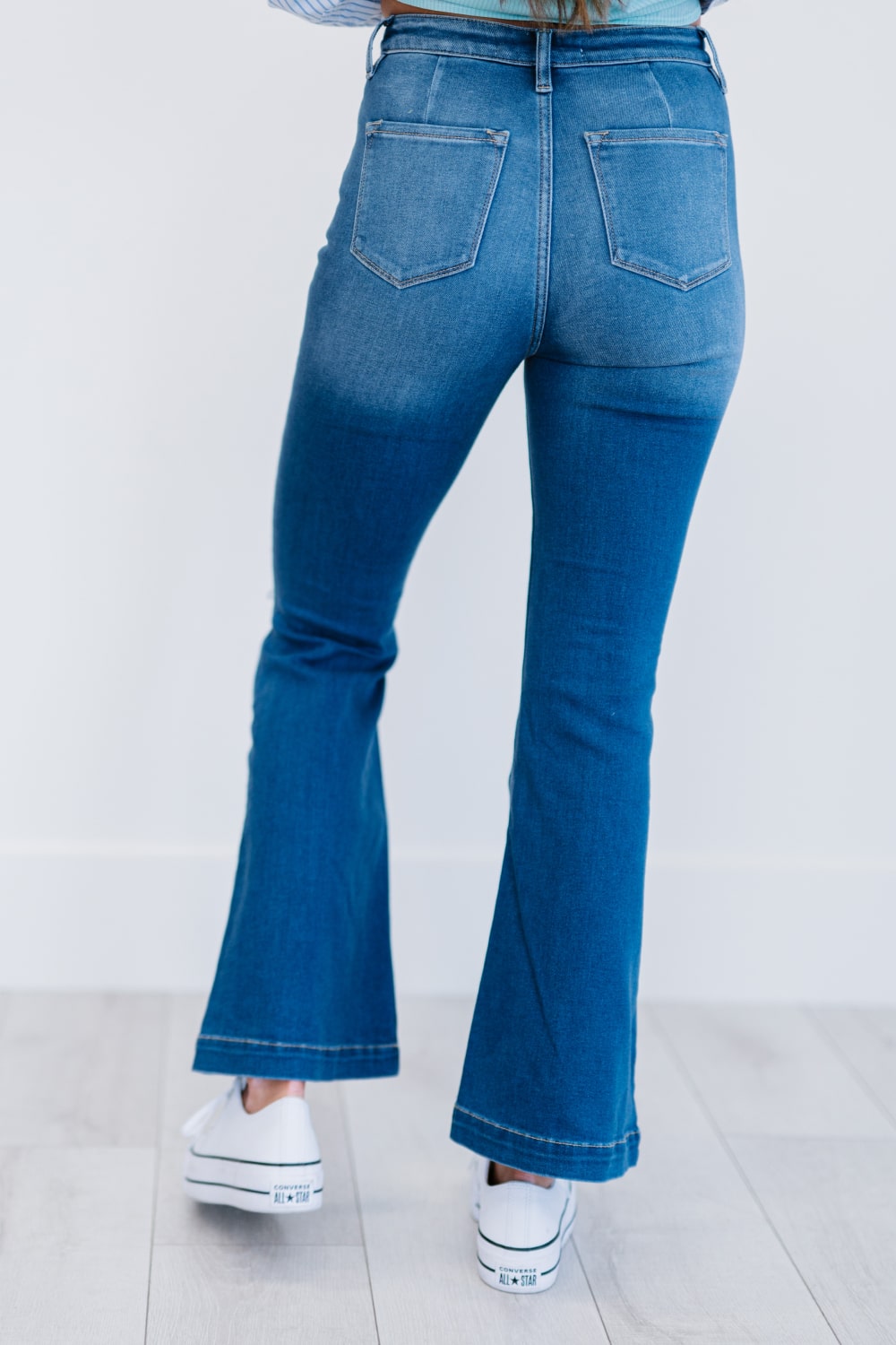 Kancan Denim Skies Full Size Run Flare Jeans