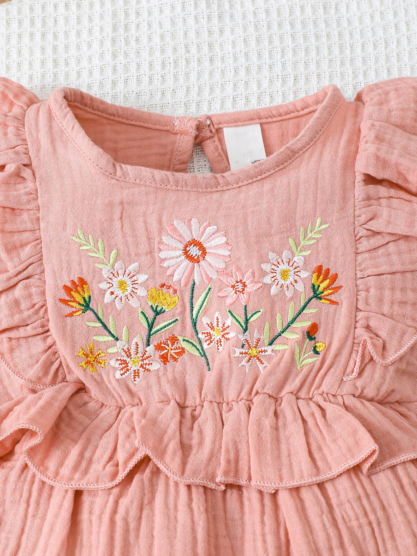 Baby Embroidered Ruffled Bodysuit