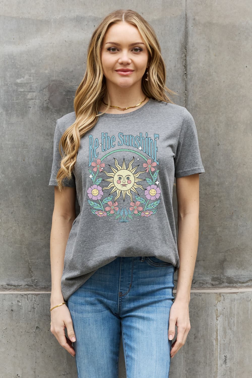 Simply Love Full Size BE THE SUNSHINE Graphic Cotton Tee