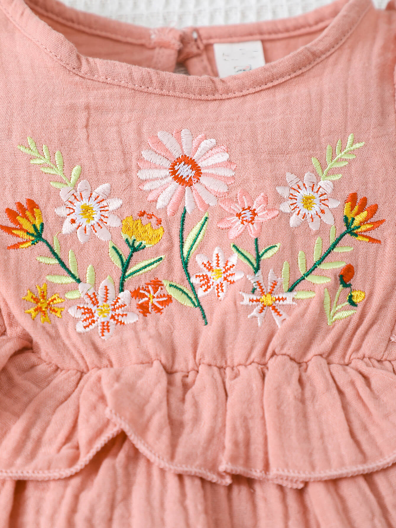 Baby Embroidered Ruffled Bodysuit