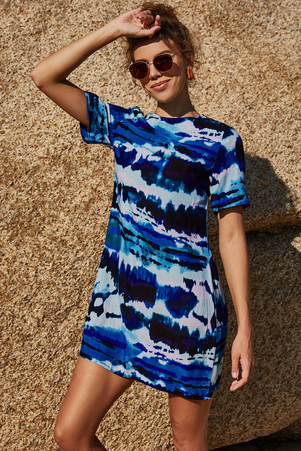 Tie-Dye Mini T-Shirt Dress