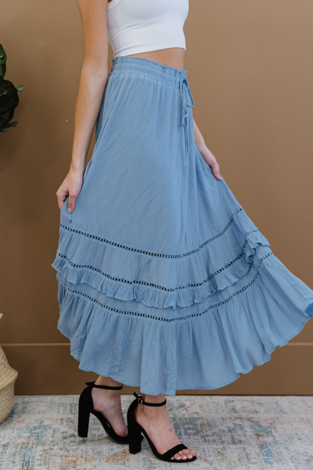 Doe & Rae First Sight Tiered Maxi Skirt