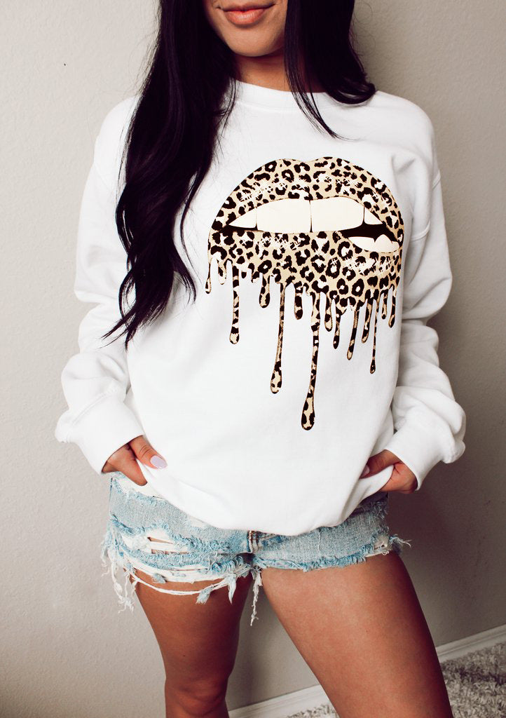 Graphic Dropped Shoulder Round Neck Sweatshirt