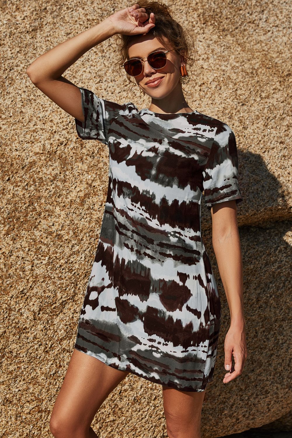 Tie-Dye Mini T-Shirt Dress