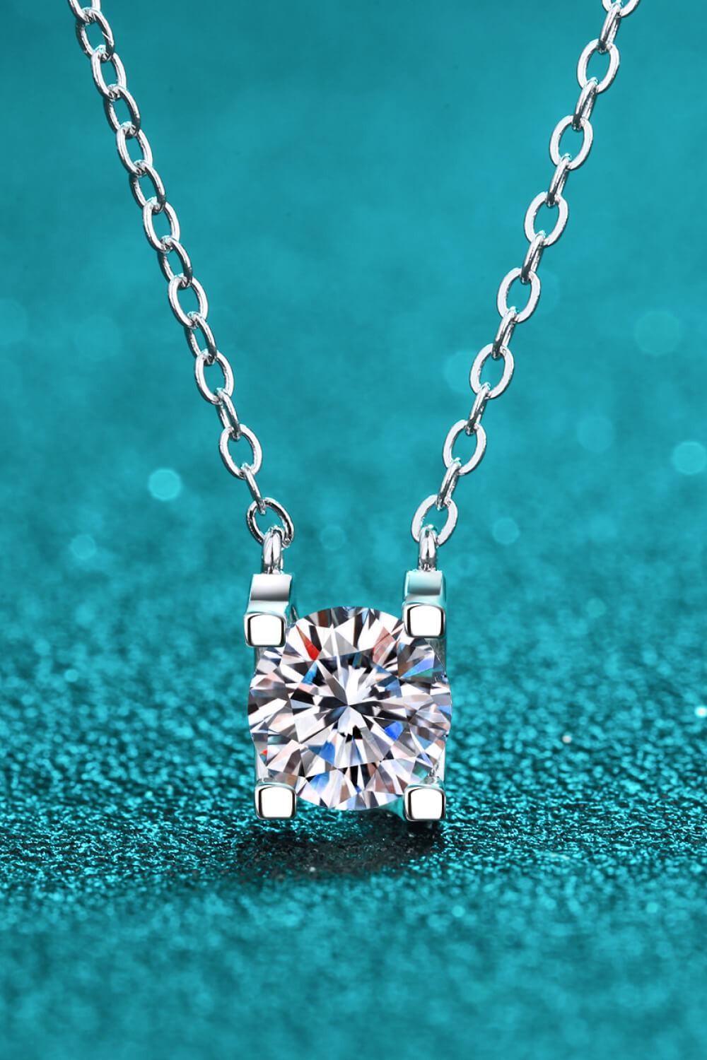 1 Carat Moissanite Chain Necklace