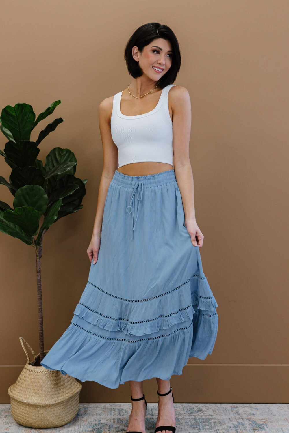 Doe & Rae First Sight Tiered Maxi Skirt