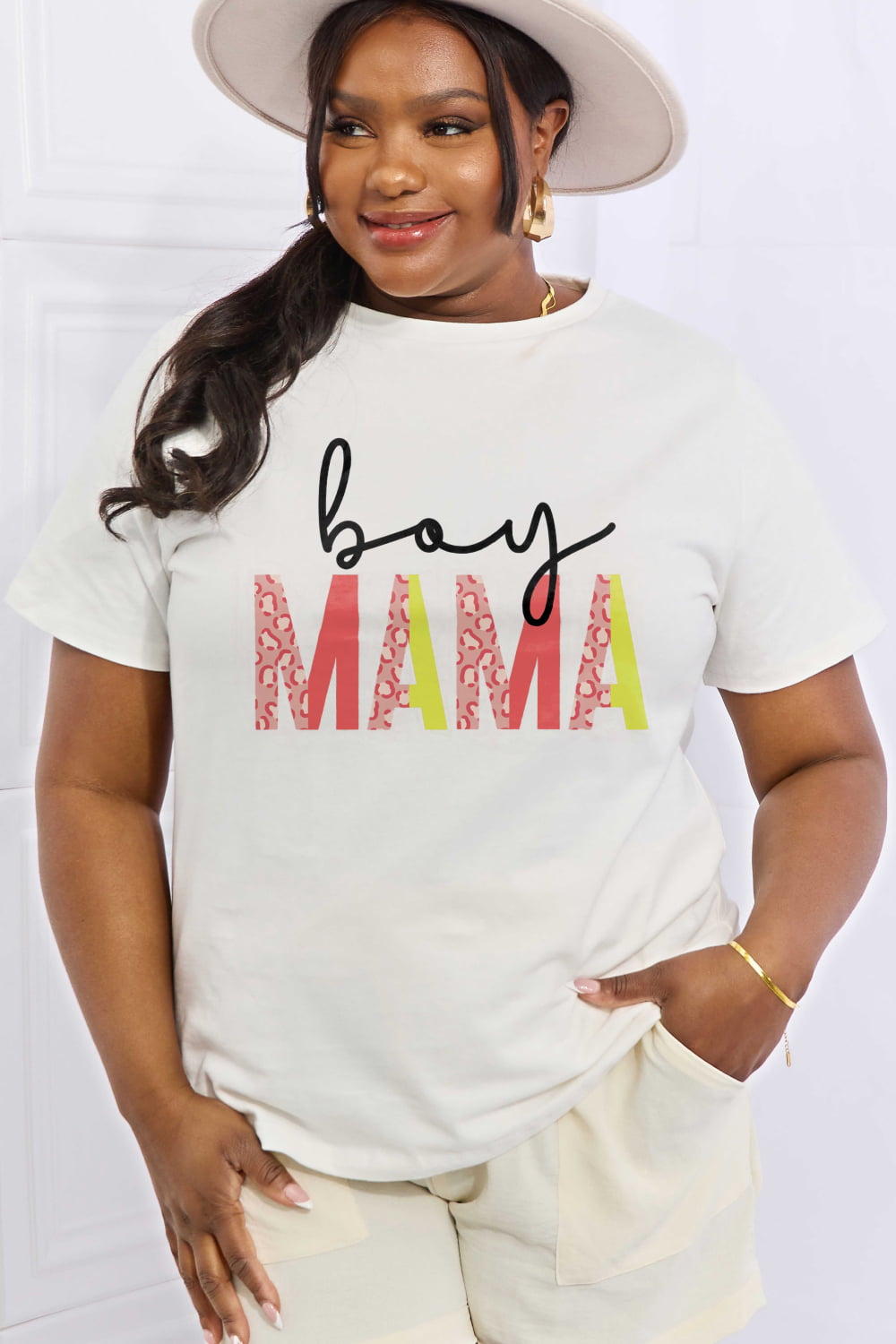 Simply Love Full Size BOY MAMA Graphic Cotton Tee